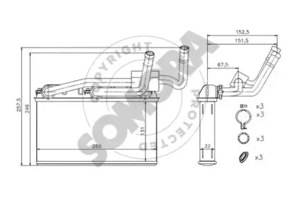 Теплообменник, отопление салона SOMORA купить