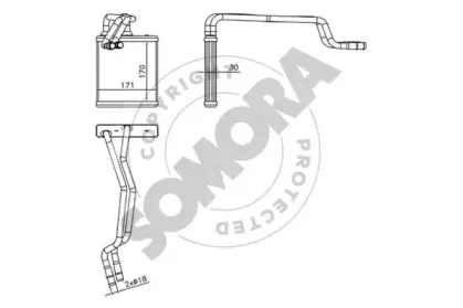 Теплообменник, отопление салона SOMORA купить