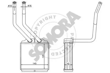 Теплообменник, отопление салона SOMORA купить