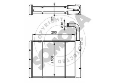 Теплообменник, отопление салона SOMORA купить