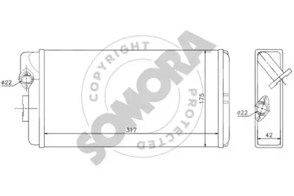 Теплообменник, отопление салона SOMORA купить