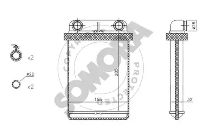 Теплообменник, отопление салона SOMORA купить