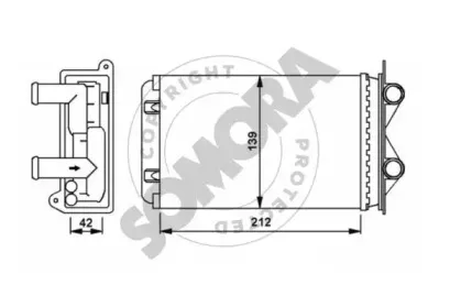 Теплообменник, отопление салона SOMORA купить