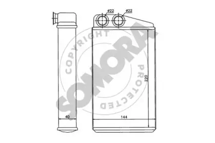 Теплообменник, отопление салона SOMORA купить