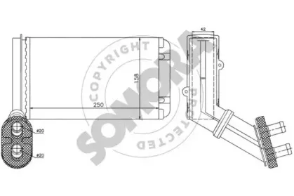 Теплообменник, отопление салона SOMORA купить