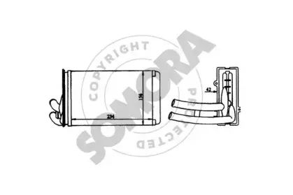 Теплообменник, отопление салона SOMORA купить