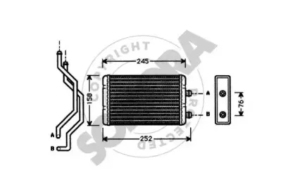 Теплообменник, отопление салона SOMORA купить