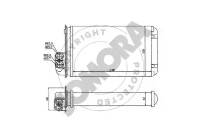 Теплообменник, отопление салона SOMORA купить