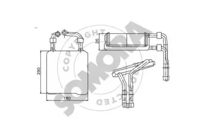Теплообменник, отопление салона SOMORA купить