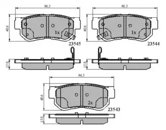 Комплект тормозных колодок, дисковый тормоз NATIONAL купить