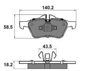 Комплект тормозных колодок, дисковый тормоз NATIONAL купить