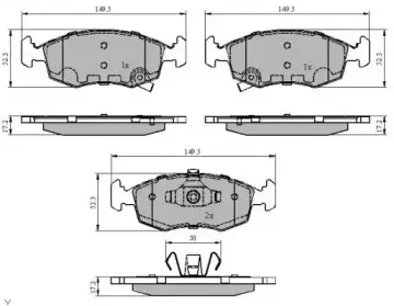 Комплект тормозных колодок, дисковый тормоз NATIONAL купить