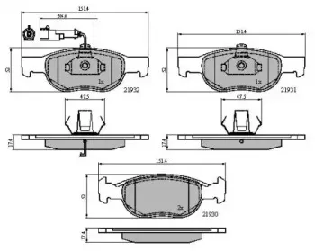 Комплект тормозных колодок, дисковый тормоз NATIONAL купить