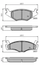 Комплект тормозных колодок, дисковый тормоз NATIONAL купить