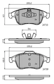 Комплект тормозных колодок, дисковый тормоз NATIONAL купить