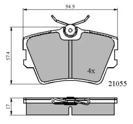 Комплект тормозных колодок, дисковый тормоз NATIONAL купить