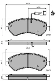 Комплект тормозных колодок, дисковый тормоз NATIONAL купить