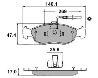 Комплект тормозных колодок, дисковый тормоз NATIONAL купить