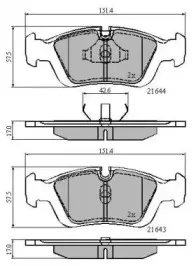 Комплект тормозных колодок, дисковый тормоз NATIONAL купить