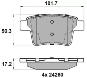 Комплект тормозных колодок, дисковый тормоз NATIONAL купить