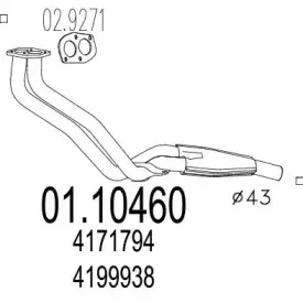 Труба выхлопного газа MTS купить