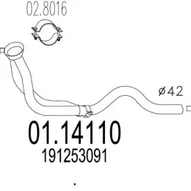 Труба выхлопного газа MTS купить
