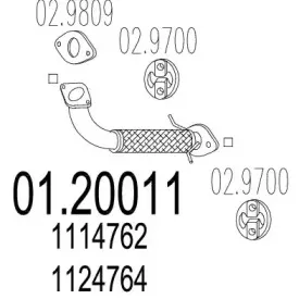 Труба выхлопного газа MTS купить