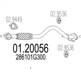 Труба выхлопного газа MTS купить