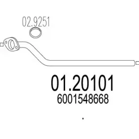 Труба выхлопного газа MTS купить