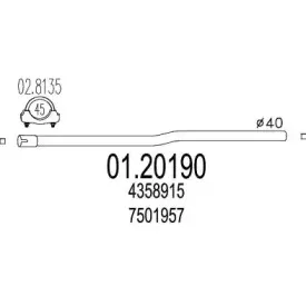 Труба выхлопного газа MTS купить