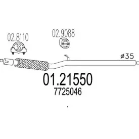 Труба выхлопного газа MTS купить