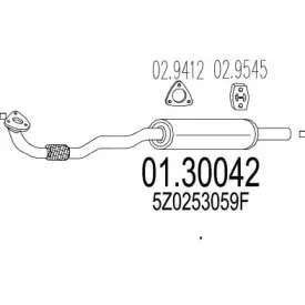 Предглушитель выхлопных газов MTS купить