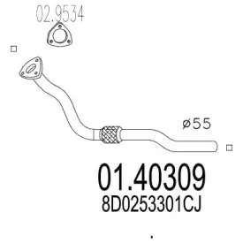 Труба выхлопного газа MTS купить