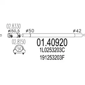 Труба выхлопного газа MTS купить