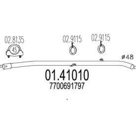 Труба выхлопного газа MTS купить