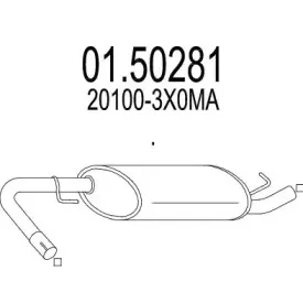 Средний глушитель выхлопных газов MTS купить