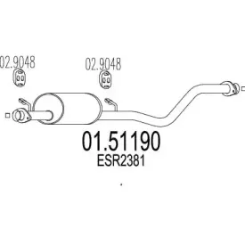 Средний глушитель выхлопных газов MTS купить