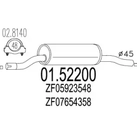 Предглушитель выхлопных газов MTS купить