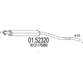 Средний глушитель выхлопных газов MTS купить
