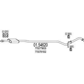 Средний глушитель выхлопных газов MTS купить