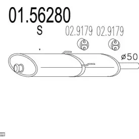 Средний глушитель выхлопных газов MTS купить