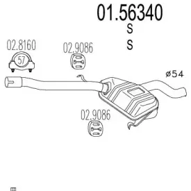 Средний глушитель выхлопных газов MTS купить