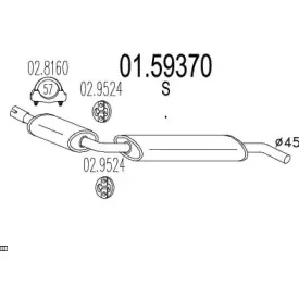 Средний глушитель выхлопных газов MTS купить