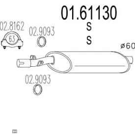 Глушитель выхлопных газов конечный MTS купить