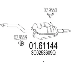 Глушитель выхлопных газов конечный MTS купить