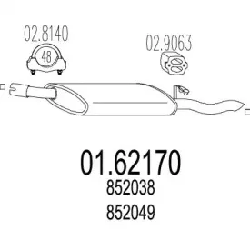 Глушитель выхлопных газов конечный MTS купить