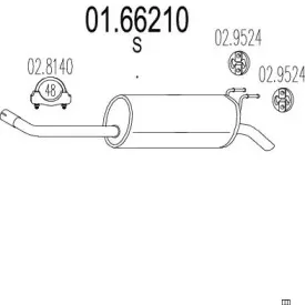 Глушитель выхлопных газов конечный MTS купить