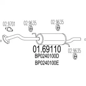 Глушитель выхлопных газов конечный MTS купить