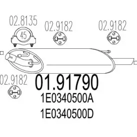 Глушитель выхлопных газов конечный MTS купить
