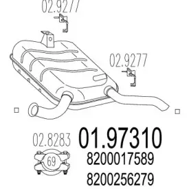Глушитель выхлопных газов конечный MTS купить